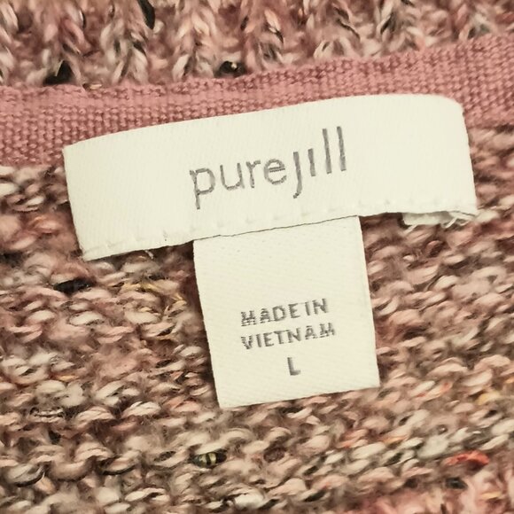 J. Jill Pure Jill Size L Pink and Brown Sweater (EUC) - Picture 2 of 9